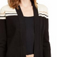 ANNE KLEIN Women's Block Color Long Sleeve Sweater Black Size Medium