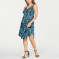 INC International Concepts Women's Ikat Crisscross Ring Dress Bluek Size Petite S