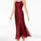 R & M Richards Women's Lace Embellished Evening Dress Winestone Size 8