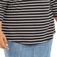 Karen Scott Women's Plus Scoop Neck Striped Top Red Size 0X