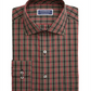 Club Room Men's Classic Regular Fit Stretch Wrinkle Resistant Tartan Dress Shirt Red Size 17