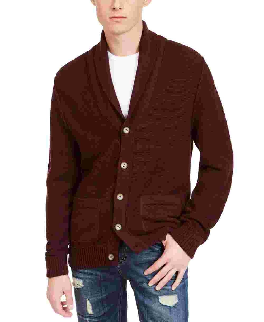 American Rag Men's Links Cardigan Red
