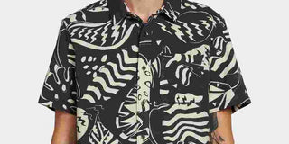 Volcom Men's Scrap Floral Woven Shirt Black Size Small
