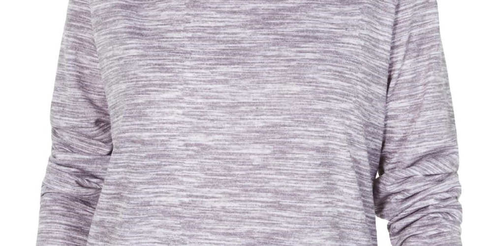 Karen Scott Women's Sports Heathered Turtleneck Sweatshirt Gray Size Petite Large