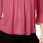 Charter Club Women's Double Ruffle Solid Pintuck Top Pink Size Petite Large