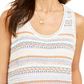 Style & Co Women's Crochet Tank Top Green Size Large