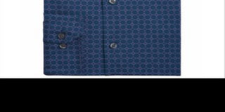Alfani Men's Classic Regular Fit Dress Shirt Navy-Purple Size S