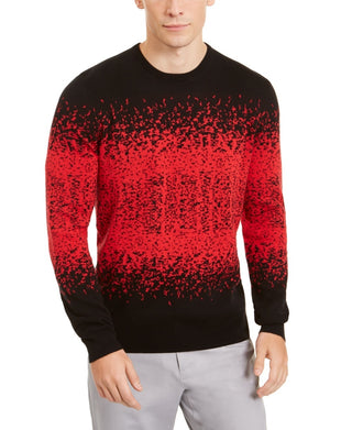 Alfani Men's Ombre Rib Crewneck Sweater Red Size Small