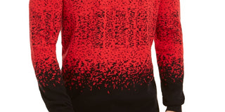 Alfani Men's Ombre Rib Crewneck Sweater Red Size Small