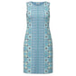 Charter Club Women's Mixed Print Sleeveless Dress  Blue Size Small