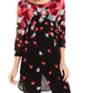 Alfani Women's Printed 3/4 Sleeve Tunic Pink-Black  Size Petite S