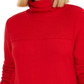 Style & Co Women's Exposed Seam Mock Neck Tunic Sweater Red Size X-Small