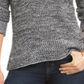 Style & Co Women's Marled Knit Sweater Black Size Petite XL