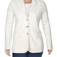 Ralph Lauren Women's Slim Fit Knit Blazer Ivory Size X-Large
