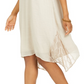 JM Collection Women's Lace Inset Shift Dress Beige Size Large
