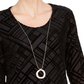 JM Collection Women's Velvet Necklace Top Black Size Small