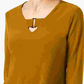 Alfani Women's Buckle Detail Tunic Gold Size PM
