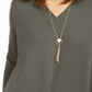 Style & Co Women's V Neck Tunic Green Size Petite M