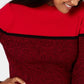 Karen Scott Women's Ribbed Mock-Neck Cotton Sweater Bright Red Size X-Large