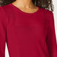 Karen Scott Women's Patchwork-Stitch Pullover Sweater Bright Red Size XX-Large
