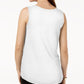 JM Collection Women's Scoop Neck Tank Top White Size Petite L