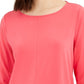 Alfani Women's 3/4-Sleeve Tunic  Pink Size Large