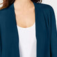 Alfani Women's Tie-Sleeve Cardigan Blue Size Large
