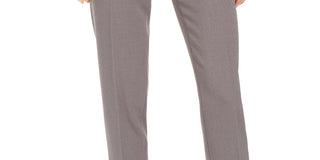Anne Klein Women's Slim Fit Flat Front Pants Gray Size 12