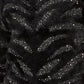 Bar III Women's Black Sequined Animal Print Long Sleeve Jewel Neck Sweater Black Size Small