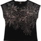 JM Collection Women's Embroidered Top Black Size Large