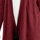 JM Collection Women's Textured Hem Cascade-Front Cardigan Red Size X-Large