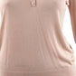Ralph Lauren Women's 3/4 Sleeve Top L Pink Macaroon Pink Size Large