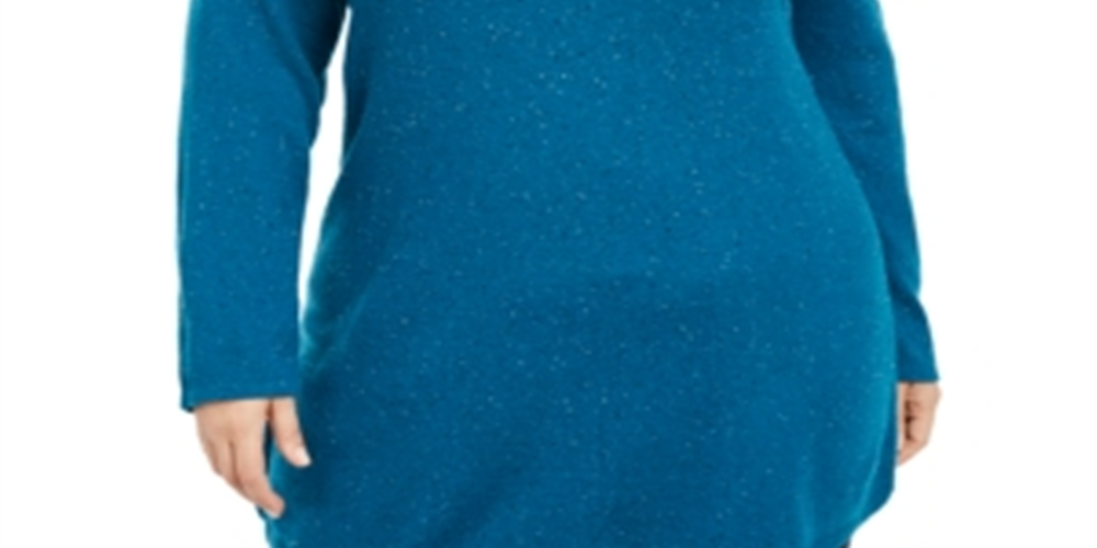 Karen Scott Women's Plus Speckled Boatneck Tunic Sweater Black Size 4X