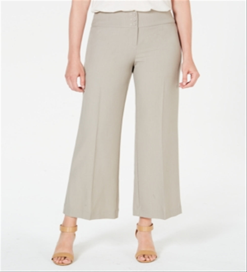 Style & Co Women's Stretch Wide Leg Pants Beige Size -16S