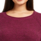 Style & Co Women's Plus Angled Sides Cuffed Sleves Crewneck Sweater Purple Size 0X