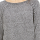 Style & Co Women's Lace up Chevron Trim Sweater -Gray Size Petite L
