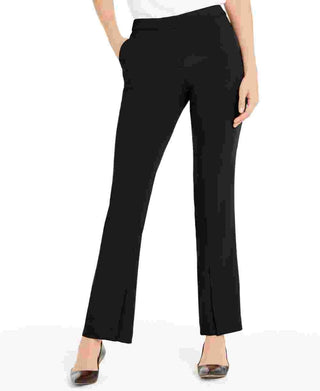 Alfani Women's Split Hem High Rise Bootcut Pants Black Size 6