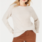 Style & Co Women's Marled Knit Sweater Light Brown Size -Petite S