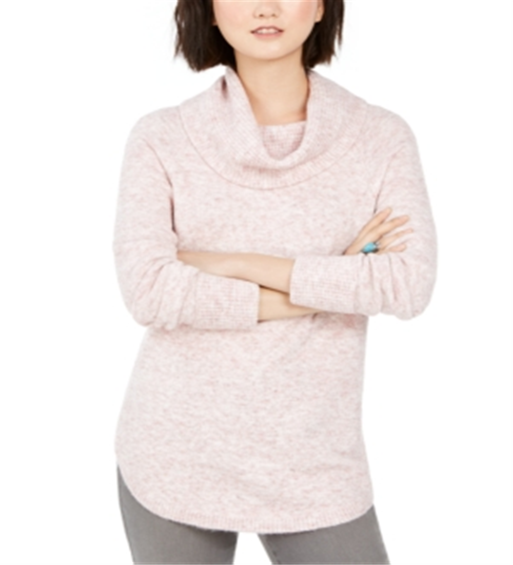 Style & Co Women's Cowlneck Sweater Purple Size Petite X-Large