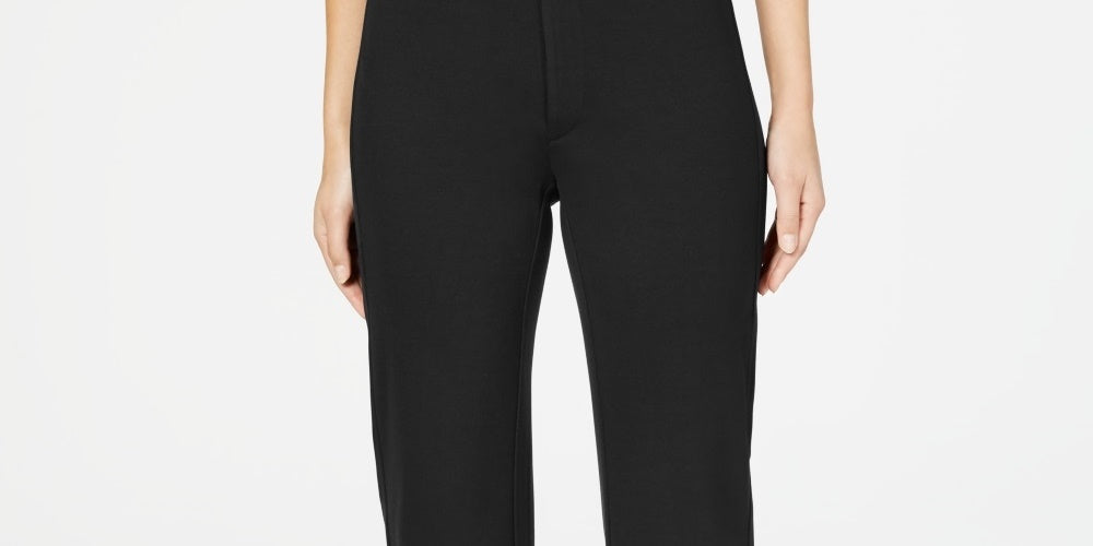 Charter Club Women's Cropped Wide Leg Pants Black Size 14