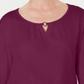 Karen Scott Women's Three Quarter Sleeve Top Purple  Size X-Large