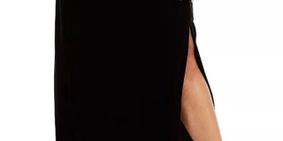 Alex Evenings Women's Slitted Maxi Shift Skirt Black Size 3X