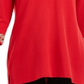 Charter Club Women's 3/4 Sleeve Textured Tunic Red Size Petite L