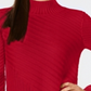 Charter Club Women's Patterned Mock Turtleneck Sweater Red Size Petite XL