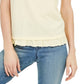 Style & Co Women's Tie Sleeve Ruffled Top Yellow Size X-Small