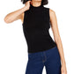 Bar III Women's Becca Tilley x Mock Neck Sweater Tank Top Black Size Large