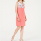 Charter Club Women's Floral Print Shift Dress Pink Size Petite S
