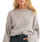Free People Women's Angelic Balloon Sleeve Sweater  Gray Size X-Small