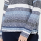 Style & Co Women's Striped Drop Shoulder Sweater Blue Size Petite S