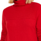 Style & Co Women's Exposed Seam Mock Neck Tunic Sweater Red Size Small